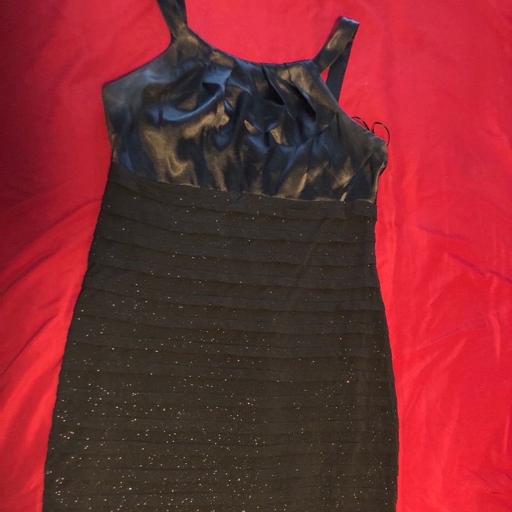 Black formal cocktail mini dress women’s size 12